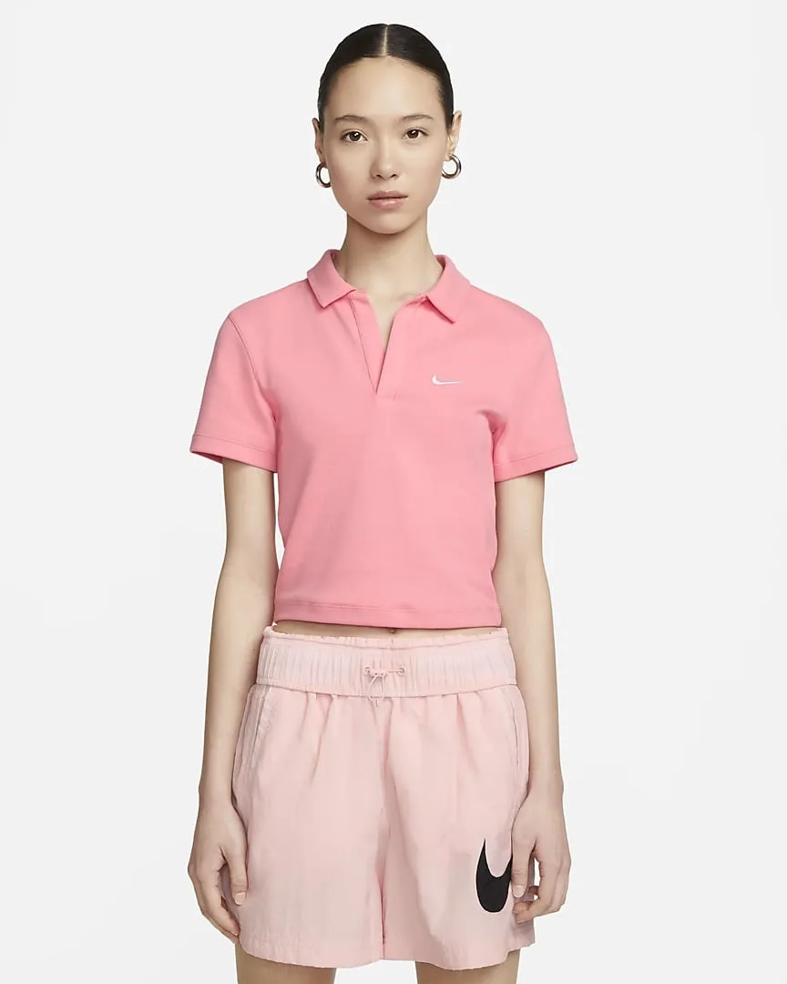 Essentials Polo Top Pink